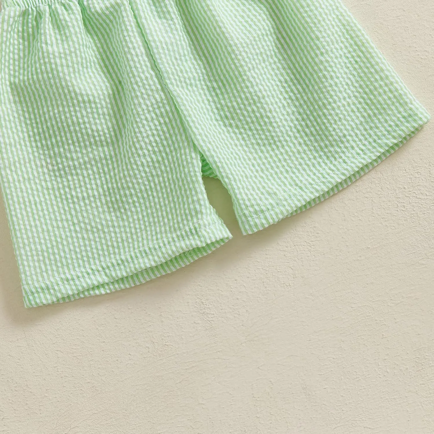 Qiylii Toddler Baby Girls Boys Summer Shorts Bubble Cotton Stripe Beach Short Pants Elastic Waist Casual Shorts