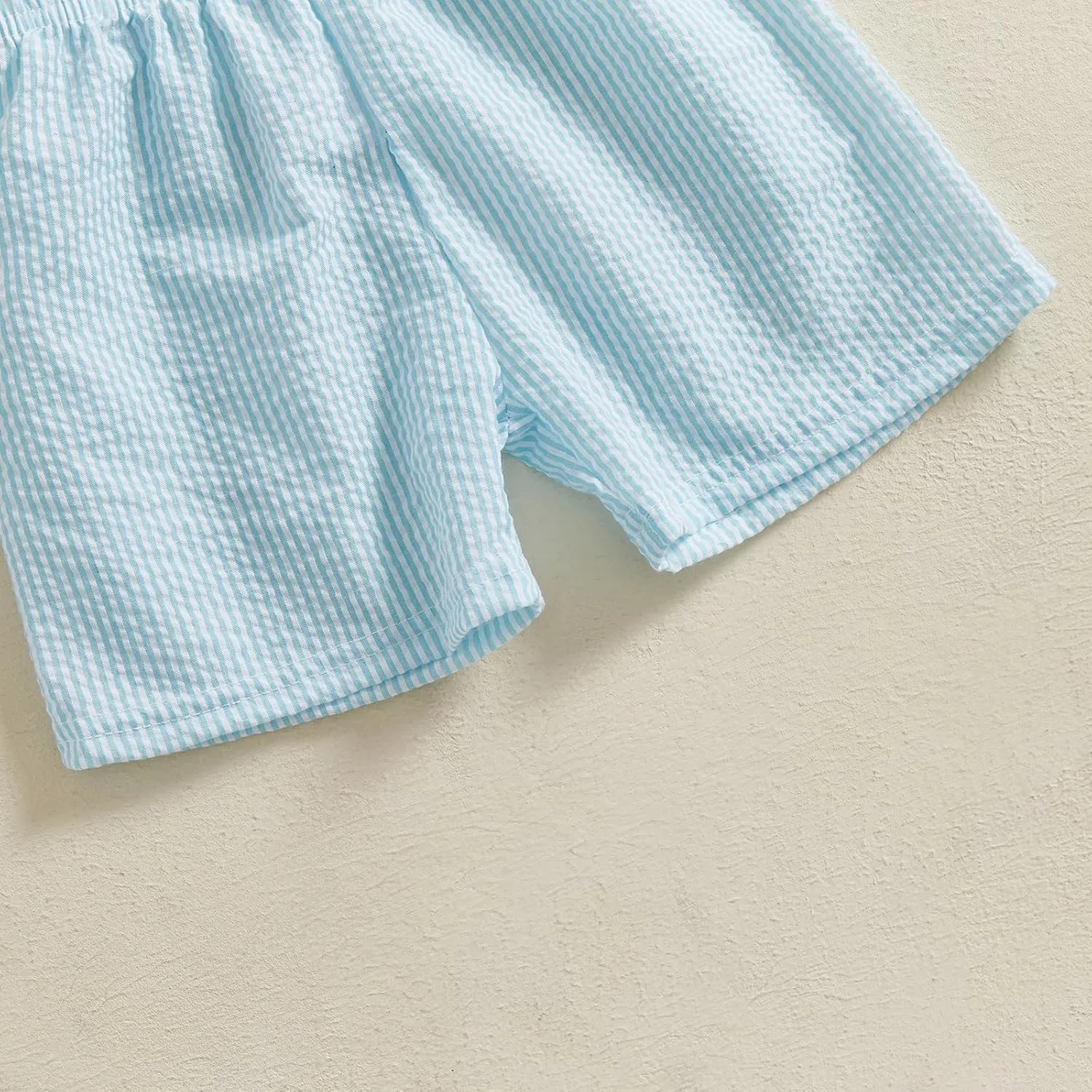 Qiylii Toddler Baby Girls Boys Summer Shorts Bubble Cotton Stripe Beach Short Pants Elastic Waist Casual Shorts