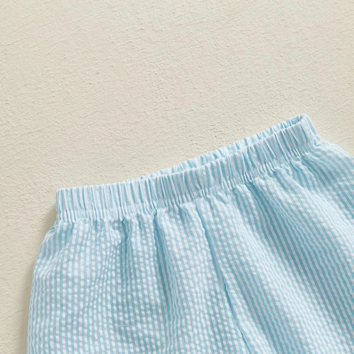 Qiylii Toddler Baby Girls Boys Summer Shorts Bubble Cotton Stripe Beach Short Pants Elastic Waist Casual Shorts