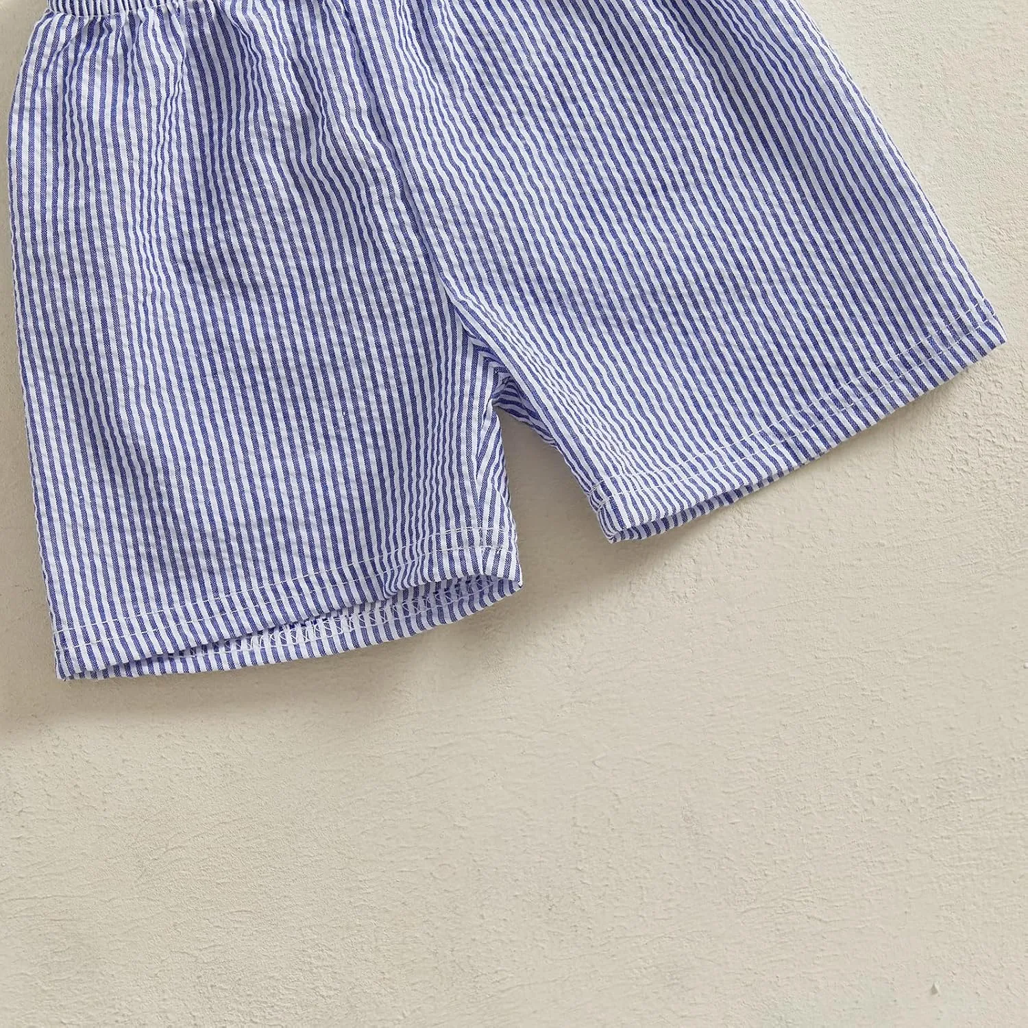 Qiylii Toddler Baby Girls Boys Summer Shorts Bubble Cotton Stripe Beach Short Pants Elastic Waist Casual Shorts