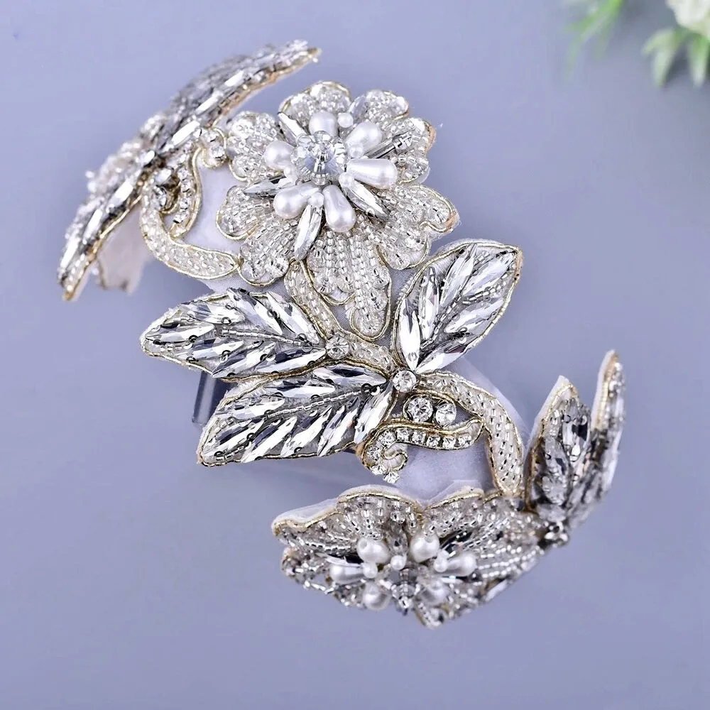 "Araceli" - Pearl and Crystal Bridal Headband