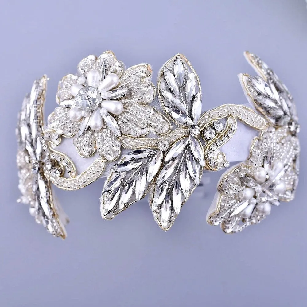 "Araceli" - Pearl and Crystal Bridal Headband