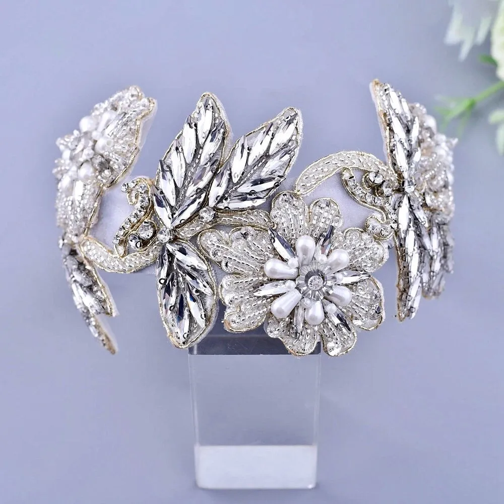 "Araceli" - Pearl and Crystal Bridal Headband