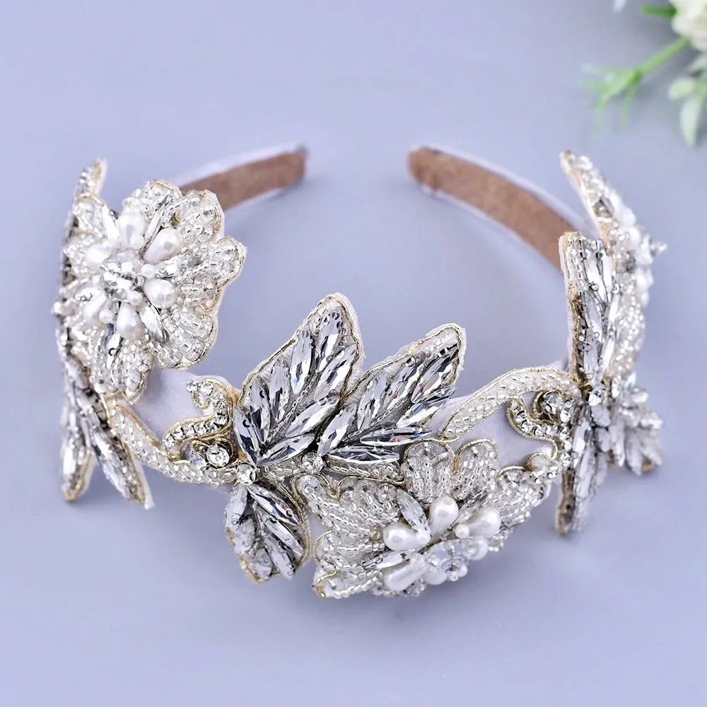 "Araceli" - Pearl and Crystal Bridal Headband