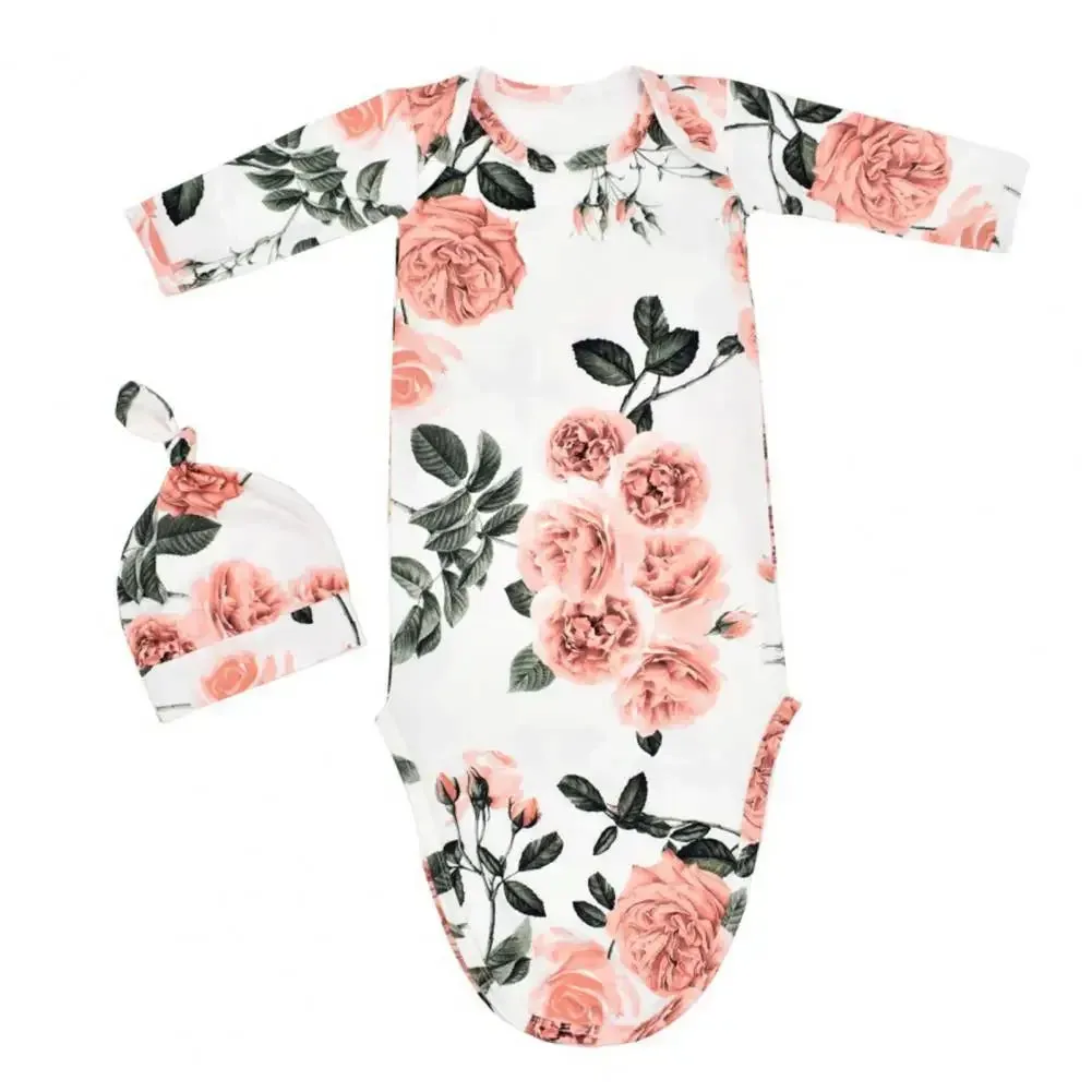 "Nature's  Baby" Infant's Anti-Kick Knotted Sleepwear Set
