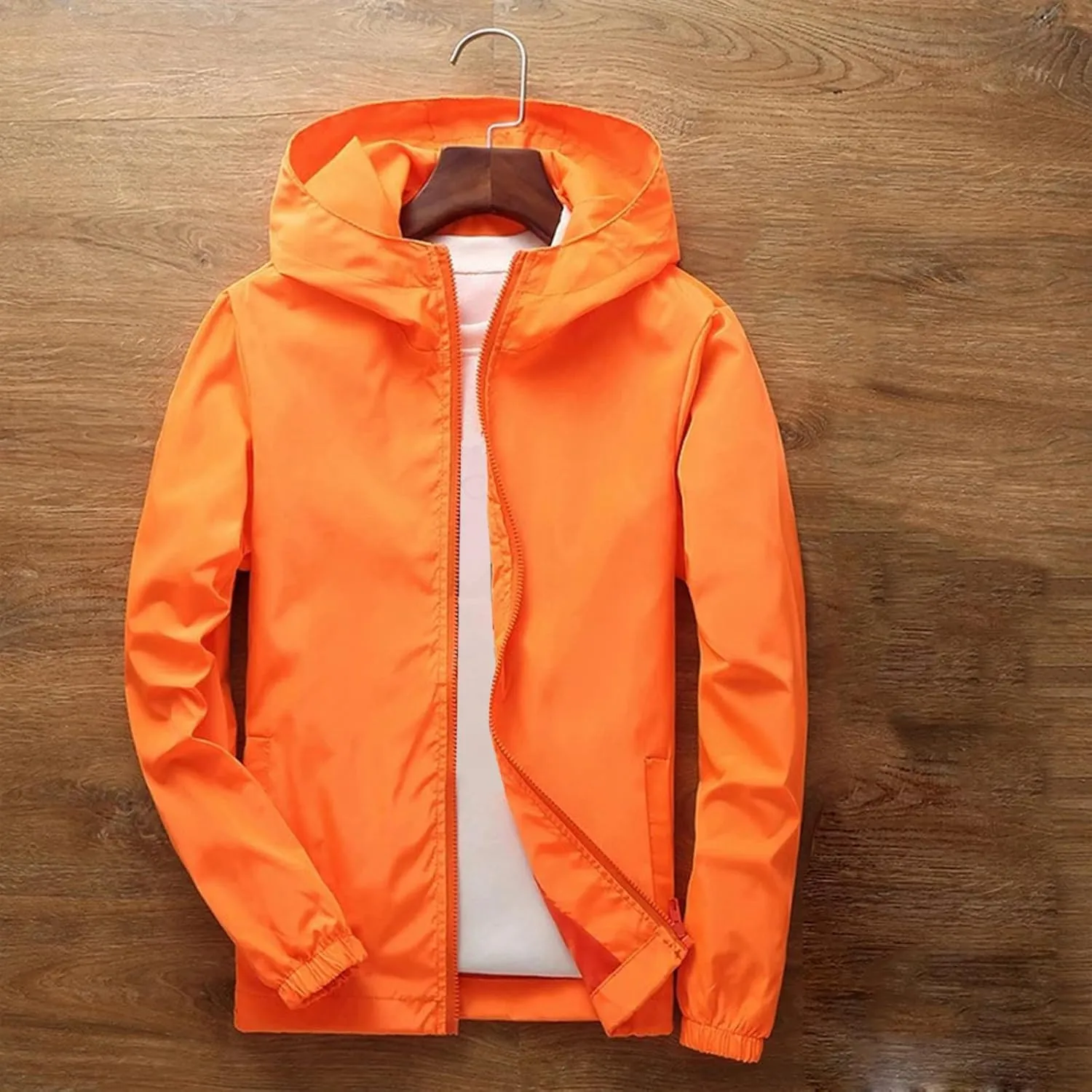 Rain Jacket for Mens Lightweight Waterproof Rain Shell Jacket Raincoat with Hood for Golf Cycling Windbreaker Raincoats