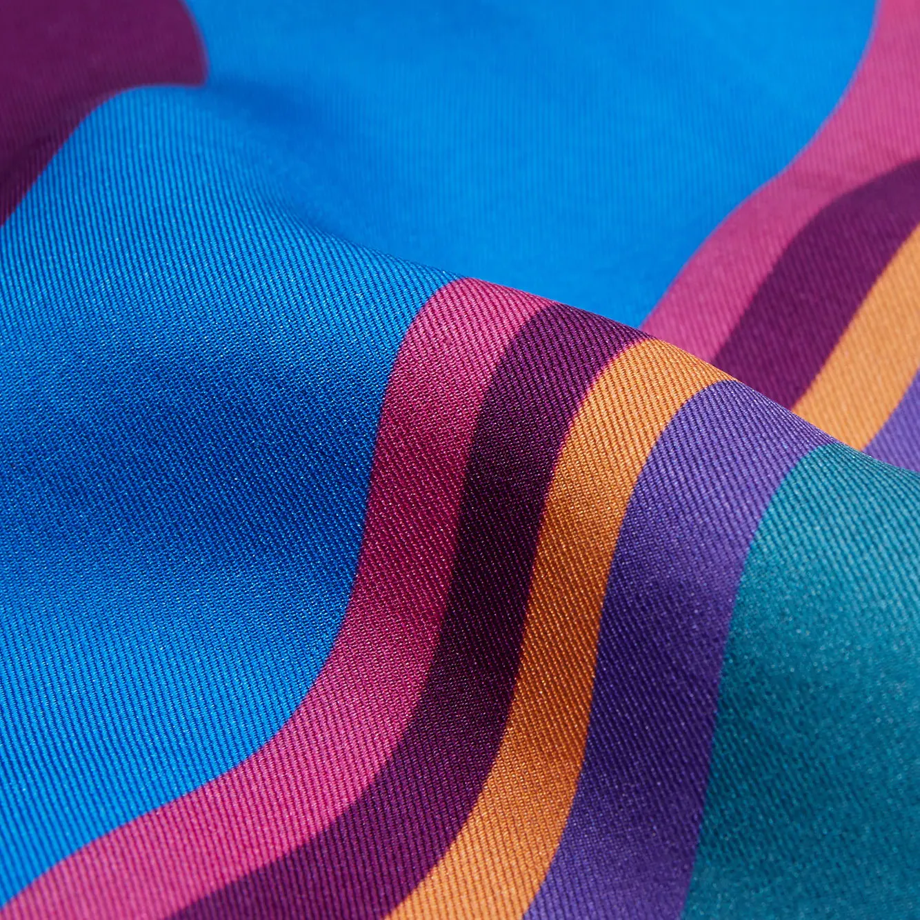 Rainbow Silk Tunic - Blue