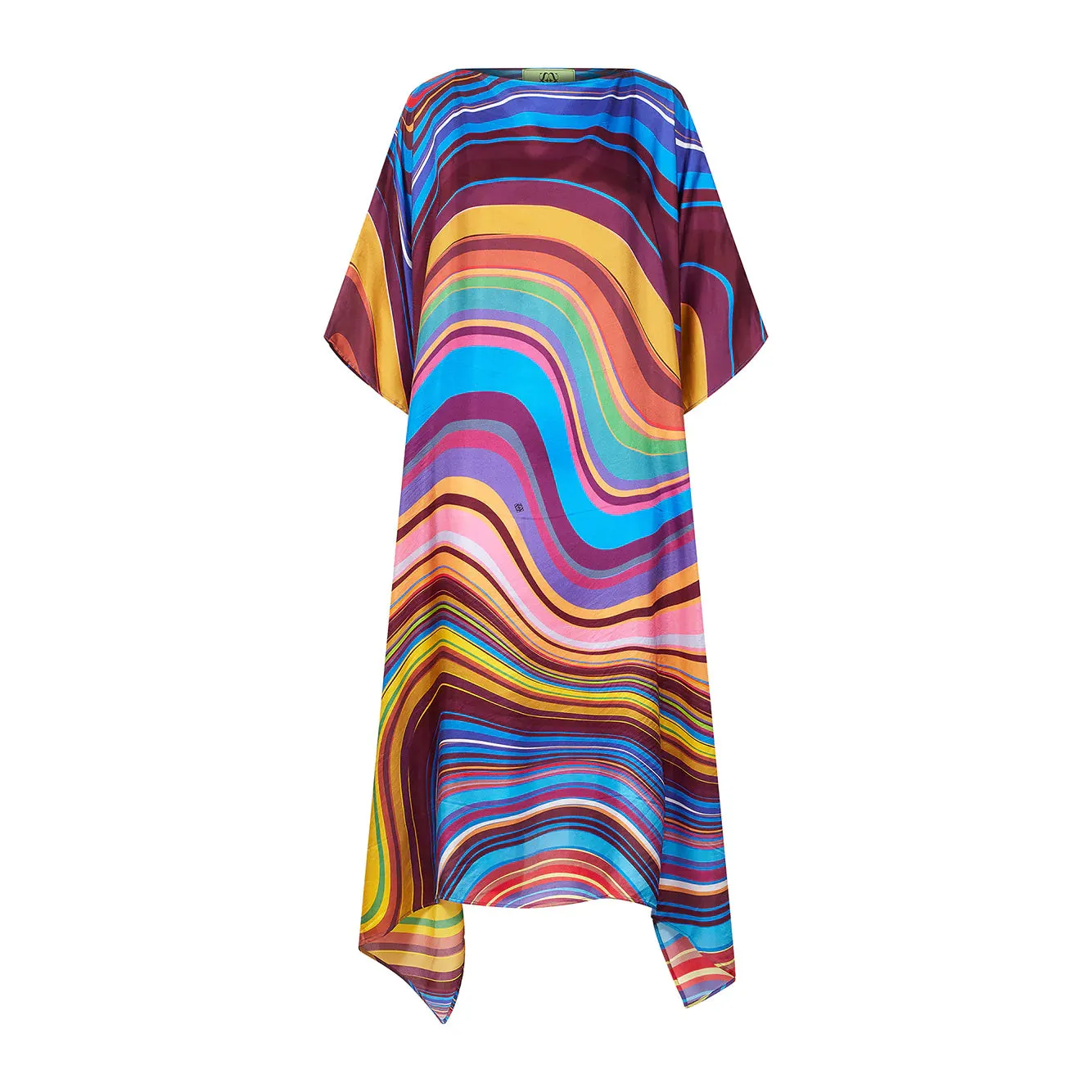 Rainbow Silk Tunic - Blue