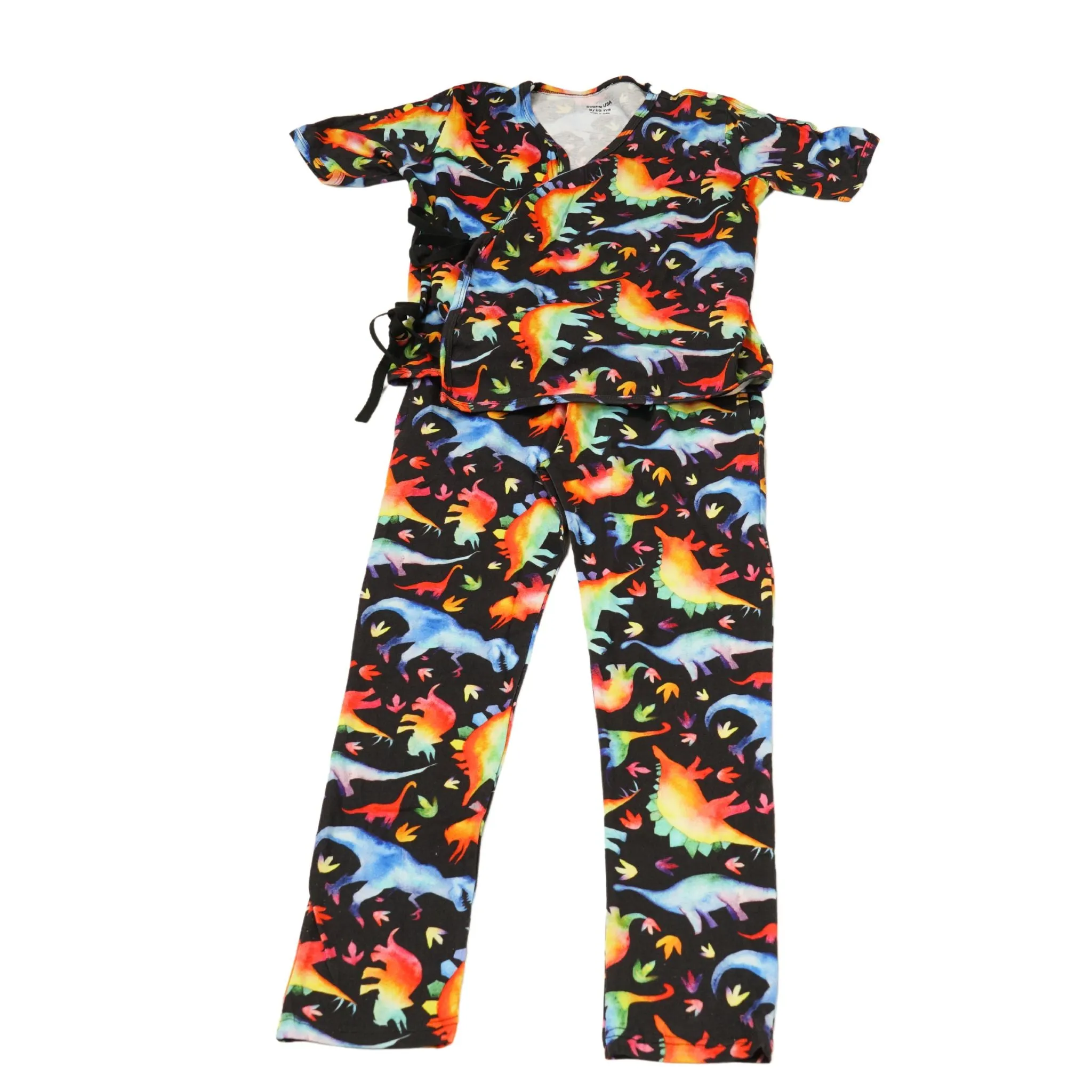 Rainbowsaurus Kimono Gown and Pants Pajamas Set [FINAL SALE]