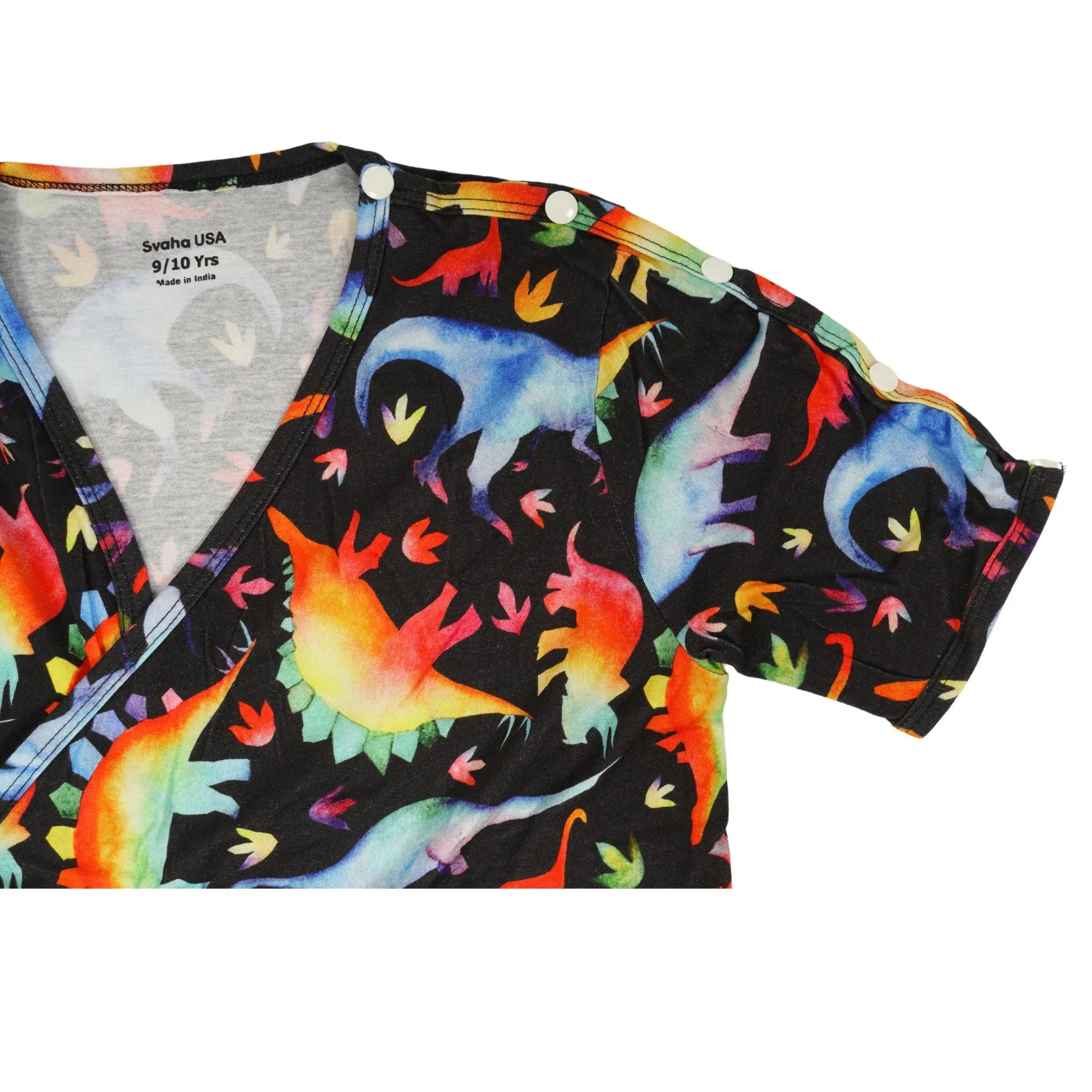 Rainbowsaurus Kimono Gown and Pants Pajamas Set [FINAL SALE]