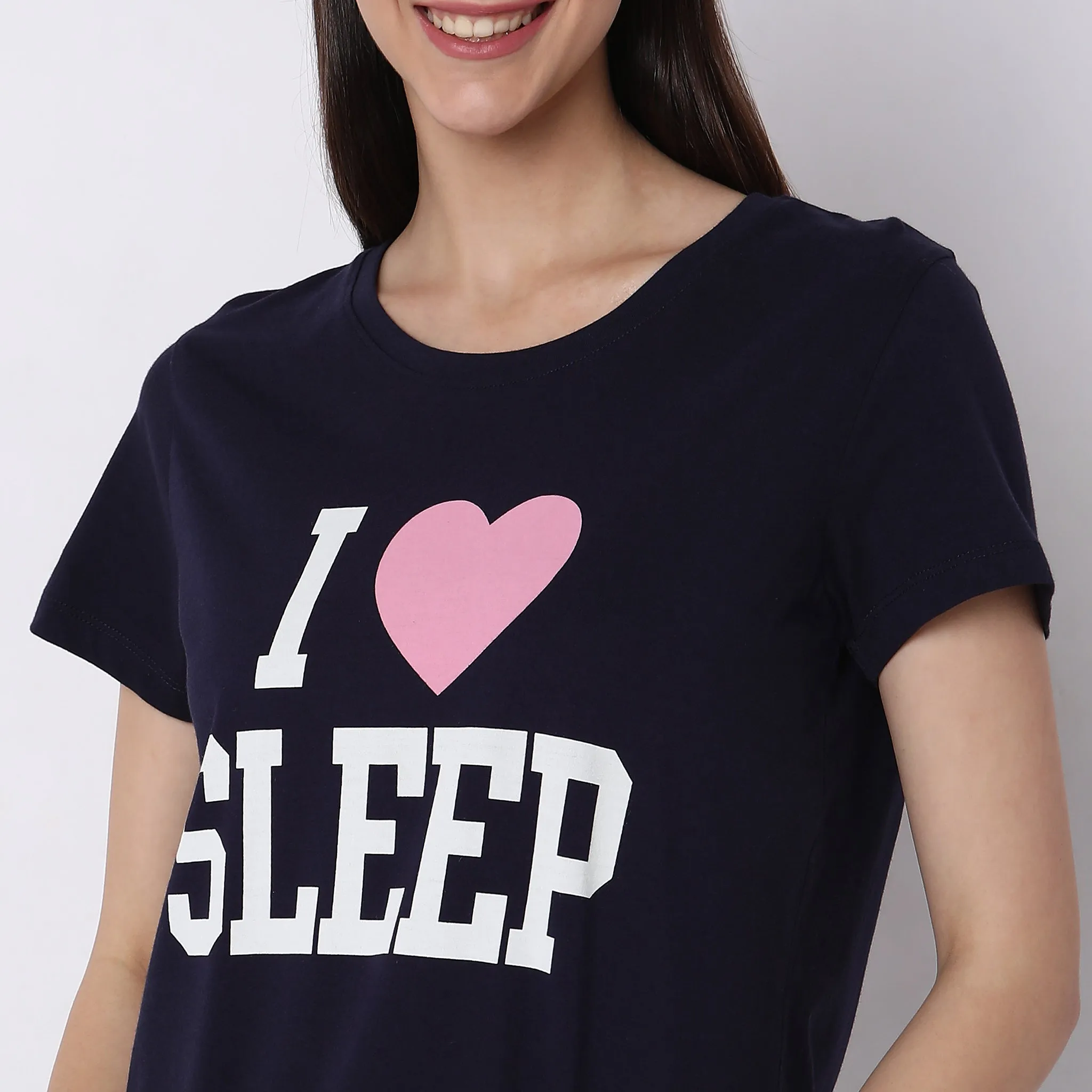 Regular Fit Graphic Sleepwear Lounge Top