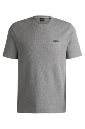 Regular Fit Waffle T-Shirt, Medium Grey