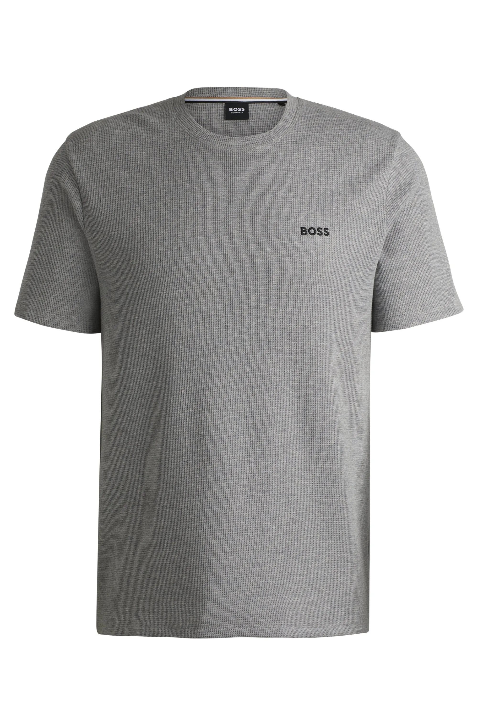Regular Fit Waffle T-Shirt, Medium Grey
