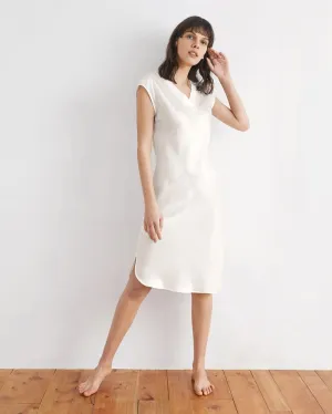 Relaxed Fit Night Gown Ivory