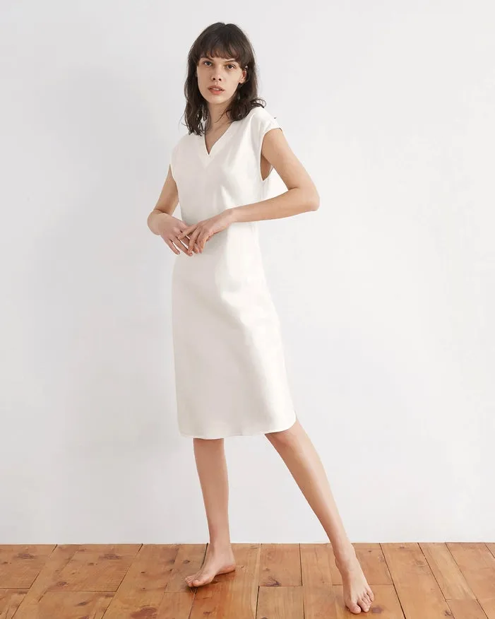 Relaxed Fit Night Gown Ivory