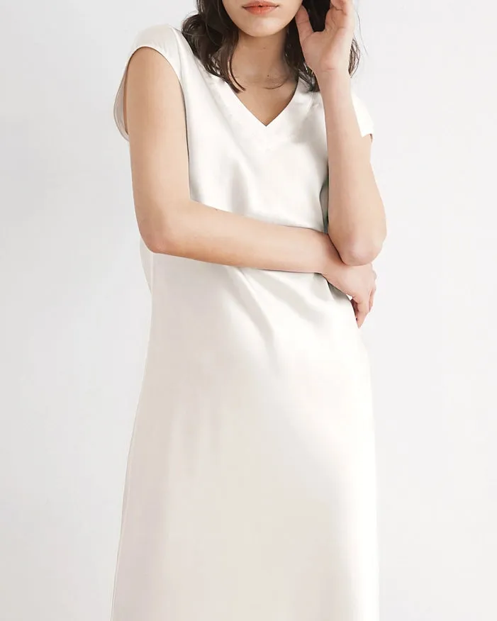 Relaxed Fit Night Gown Ivory