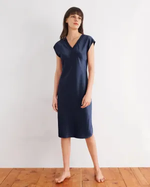 Relaxed Fit Night Gown Navy Blue