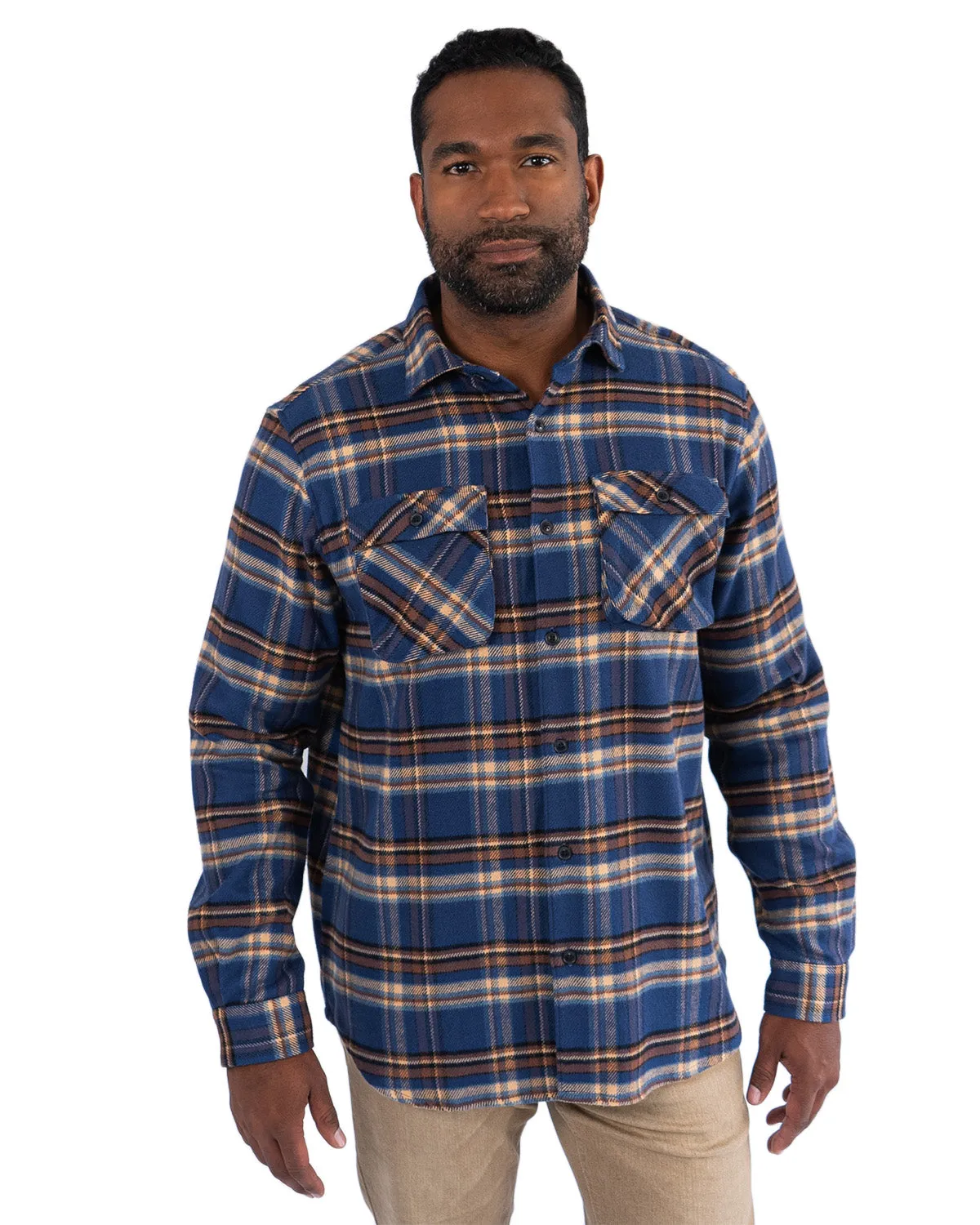 Relaxed Flannel, Pecan Plaid