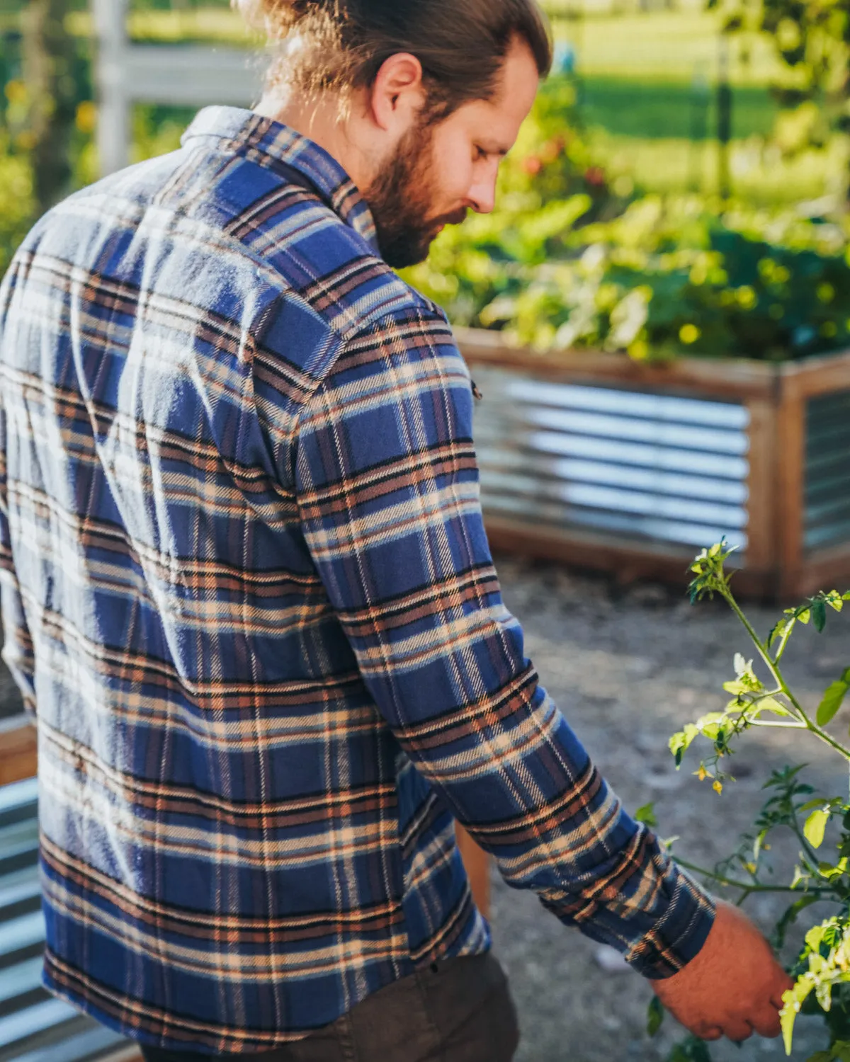 Relaxed Flannel, Pecan Plaid