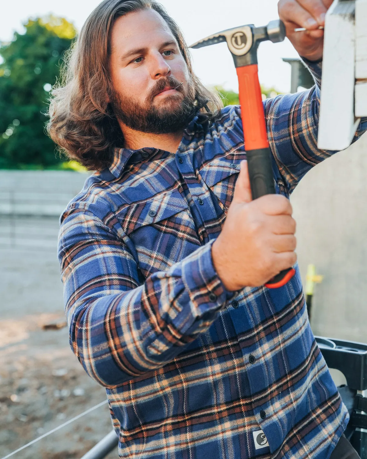Relaxed Flannel, Pecan Plaid