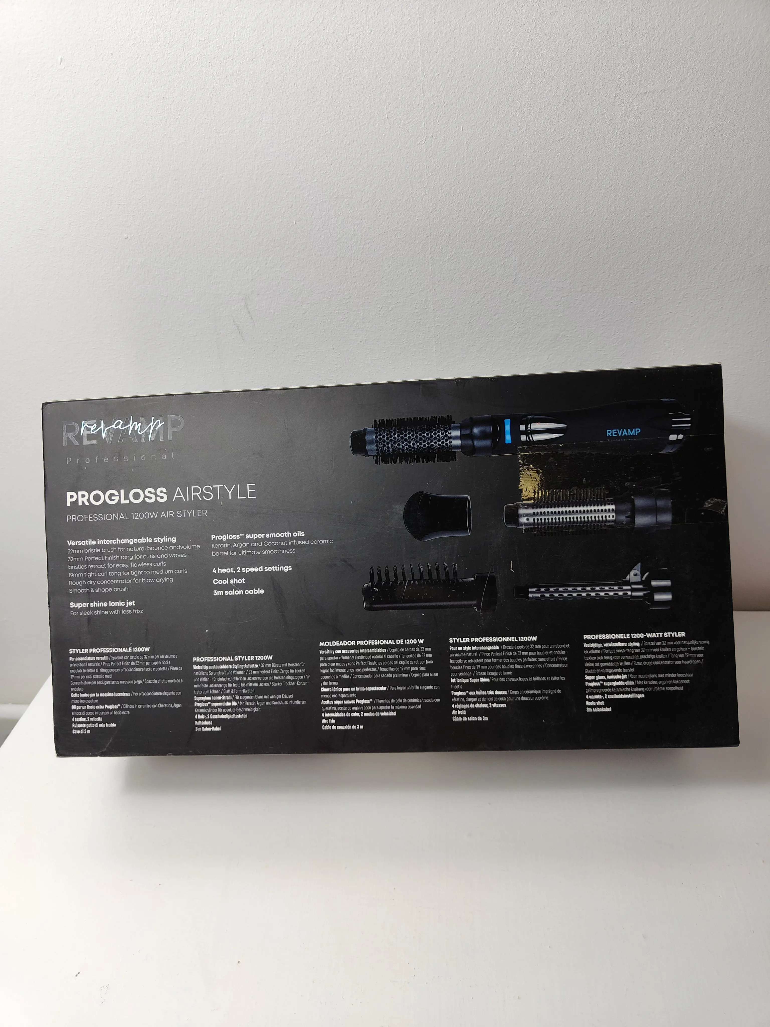 REVAMP ProGloss Airstyle DR-1200W 5-in-1 Hot Air Styler & Hair Curler Kit