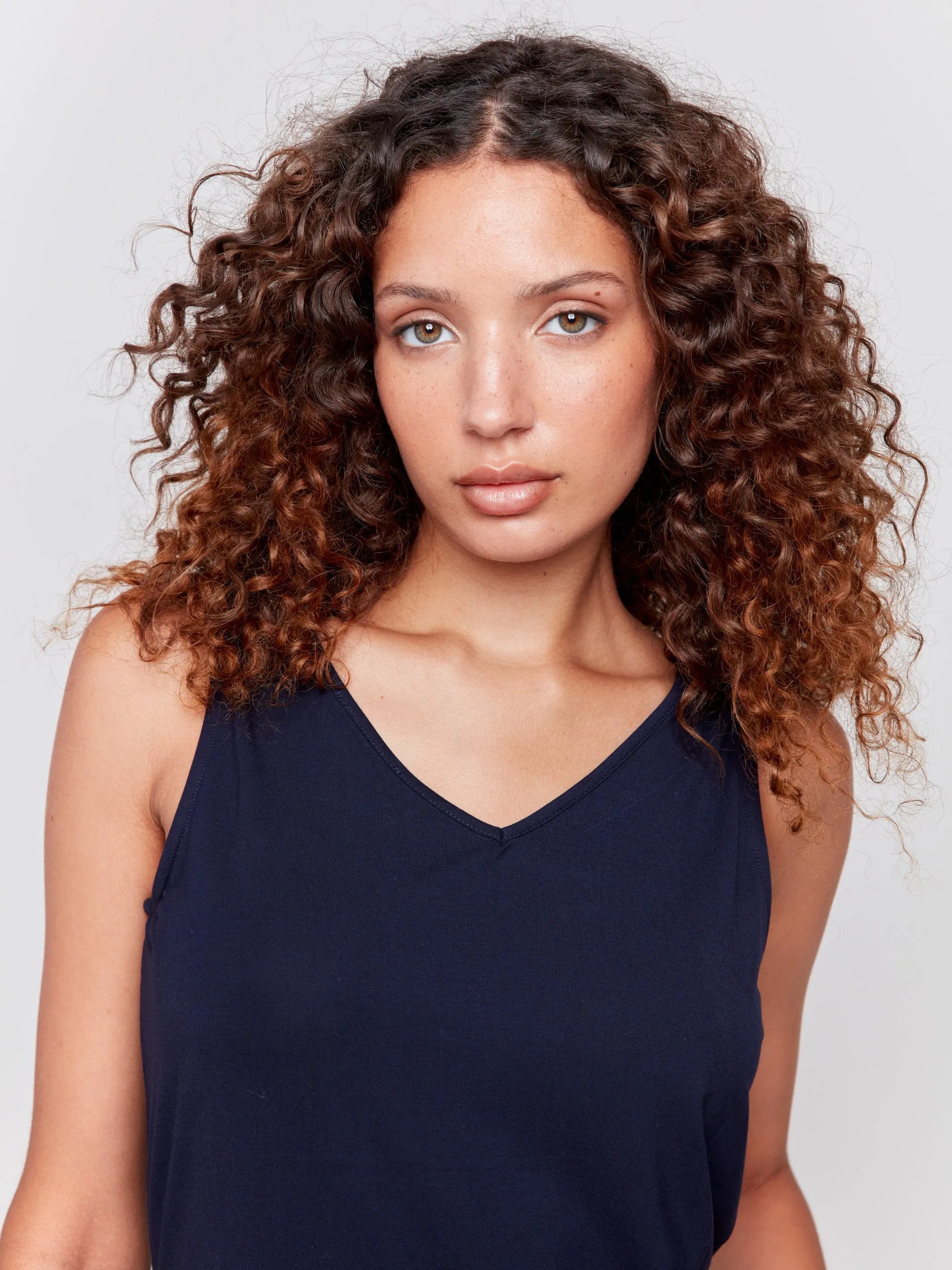 Reversible Bamboo Cami - Navy