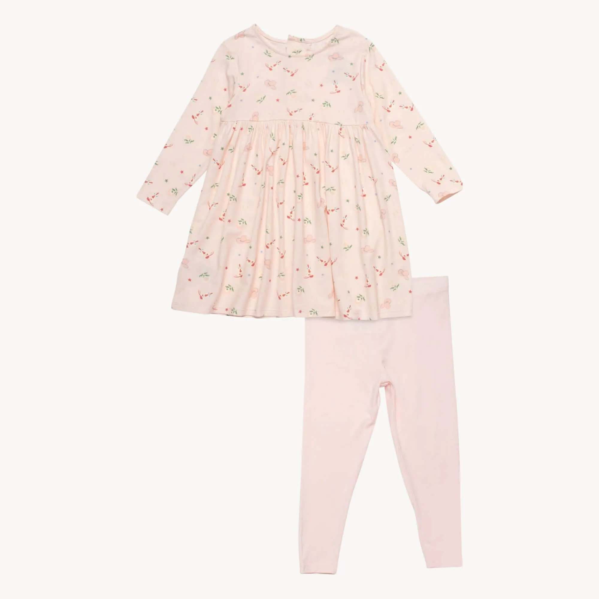 rodeo drive pink modal magnetic easy peasy dress   legging set