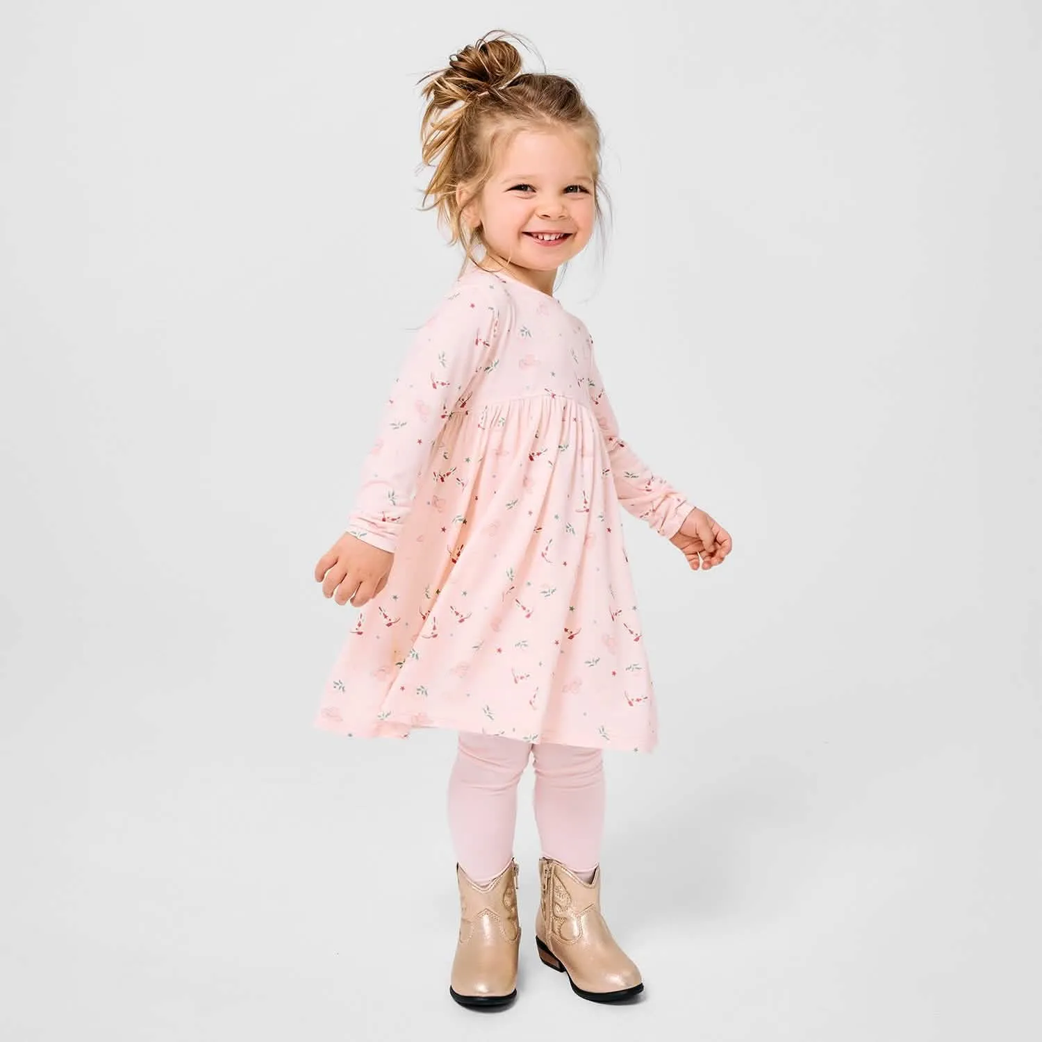 rodeo drive pink modal magnetic easy peasy dress   legging set