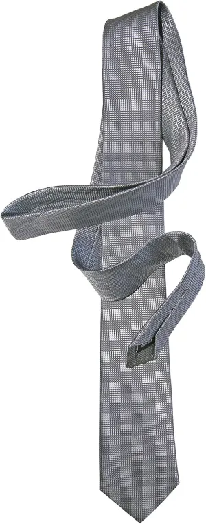Royal Silk - Fab Skinny Silk Tie - GREY - Premium Silk Jacquard - 100% Silk