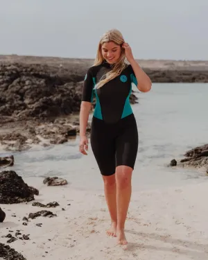 Saltrock Core - Womens 3/2 Shortie Wetsuit - Turquoise