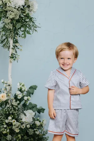 SAMUEL BOYS’ COTTON PYJAMA SET GREY CHECKS