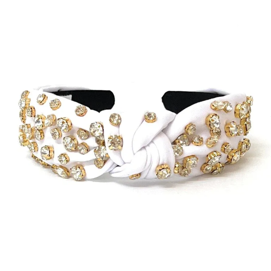 Sarah Jeweled Knotted Headbnd