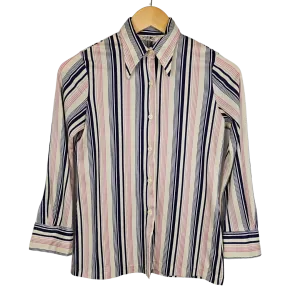Sataeyu Blue and Pink Stripe Retro Shirt