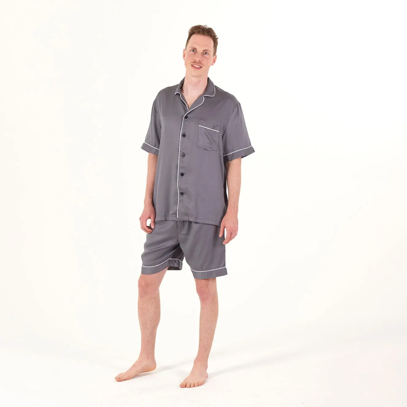 Sateen Short Sleeve PJ Shirt