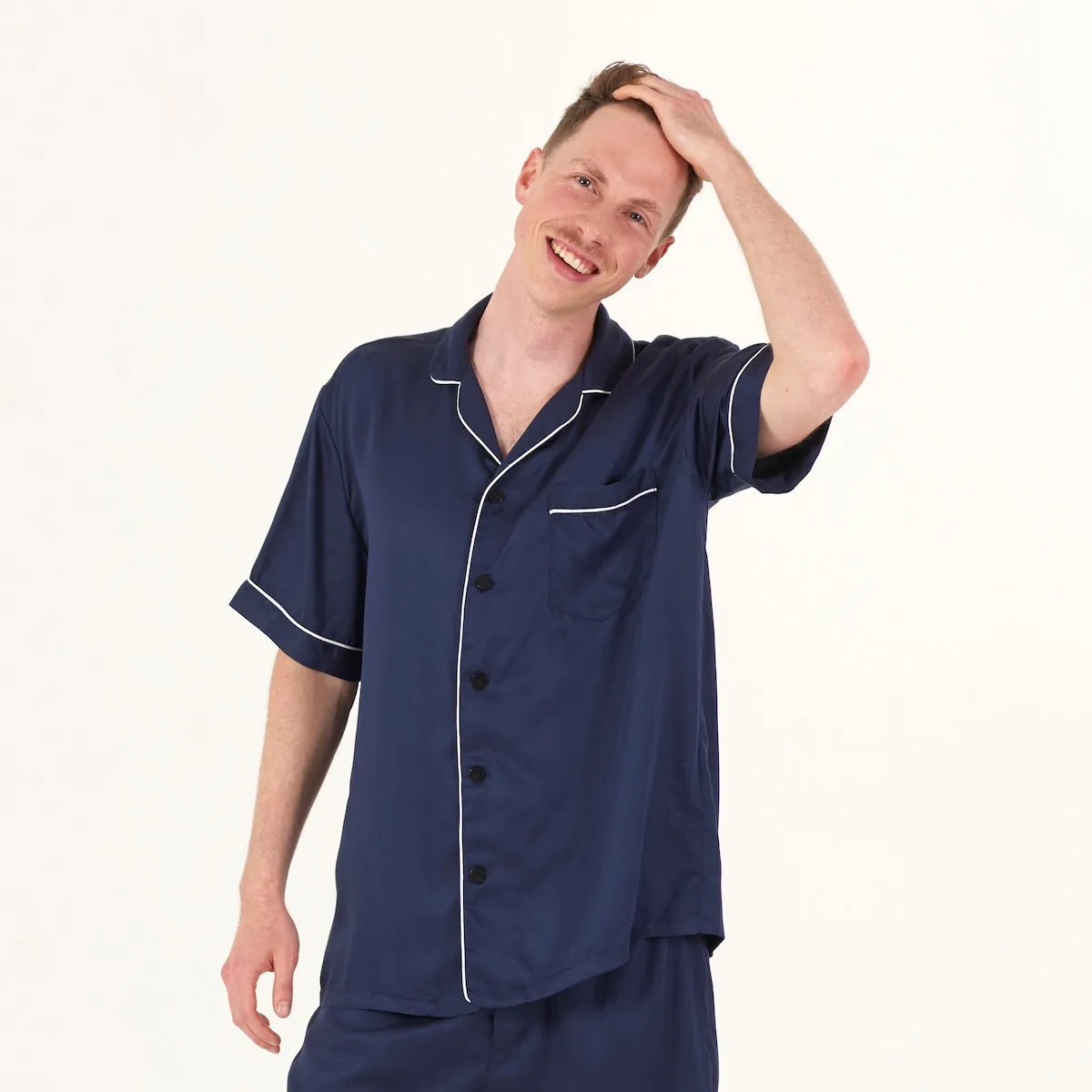Sateen Short Sleeve PJ Shirt