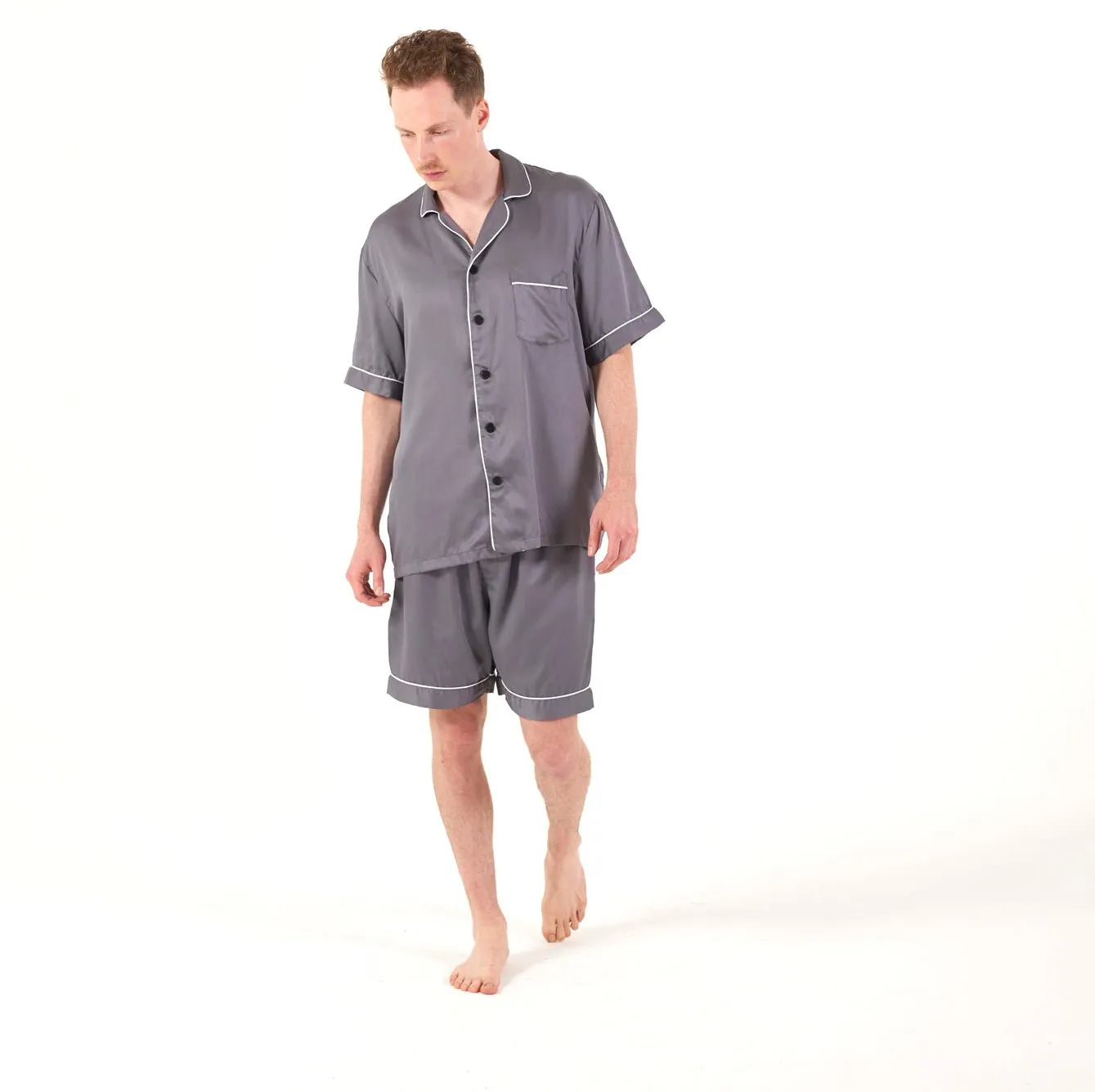 Sateen Short Sleeve PJ Shirt