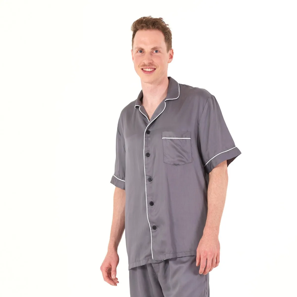 Sateen Short Sleeve PJ Shirt
