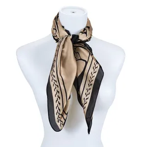 SAUNDRA NEUTRAL TONE SILK SCARF