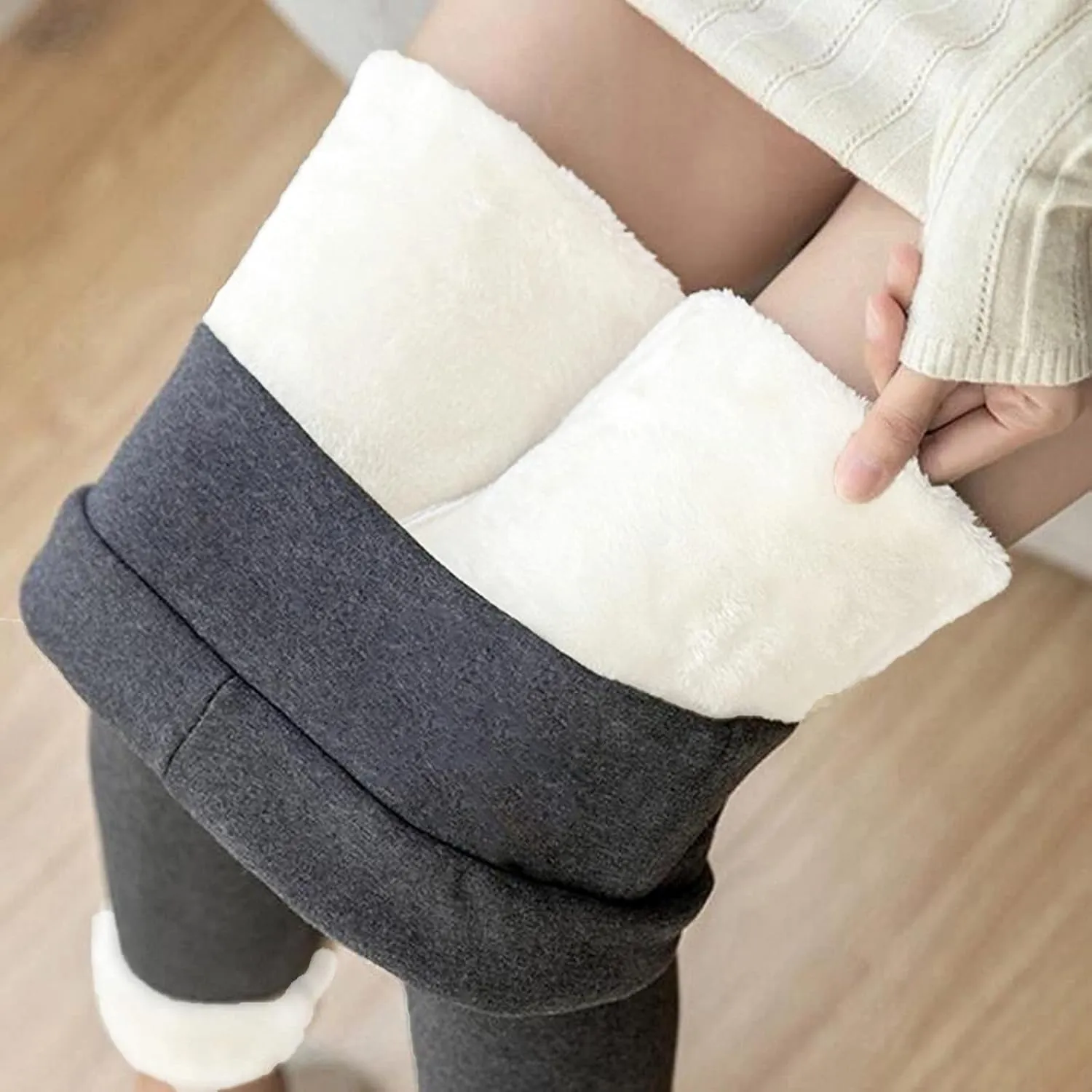 sdbrld Fleece Lined Leggings Women,Womens Fleece Lined Leggings 2023 High Waist Warm Soft Pants Tummy Control Thermal Tights