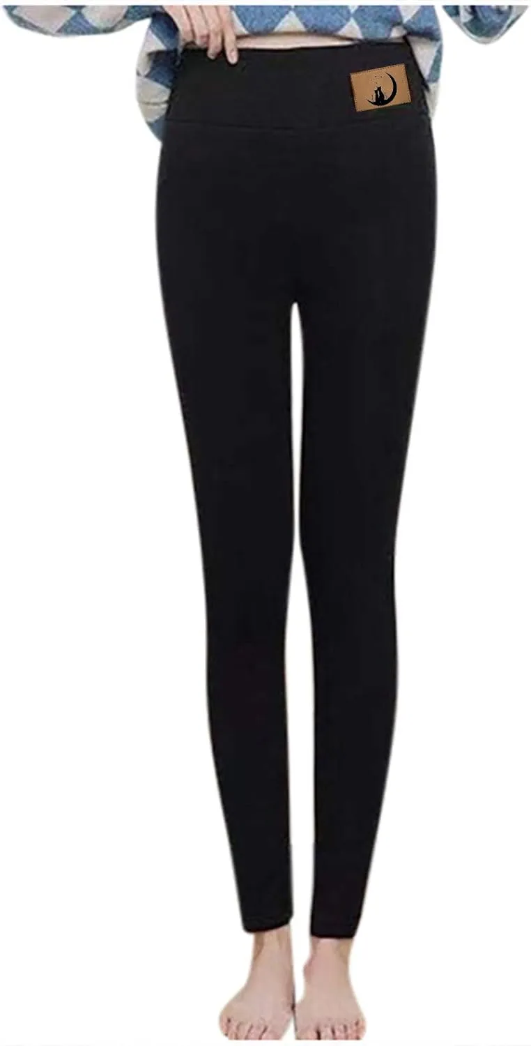 sdbrld Fleece Lined Leggings Women,Womens Fleece Lined Leggings High Waist Thick Warm Pants Soft Tummy Control Thermal Tights