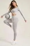 Seamless long-sleeved yoga set