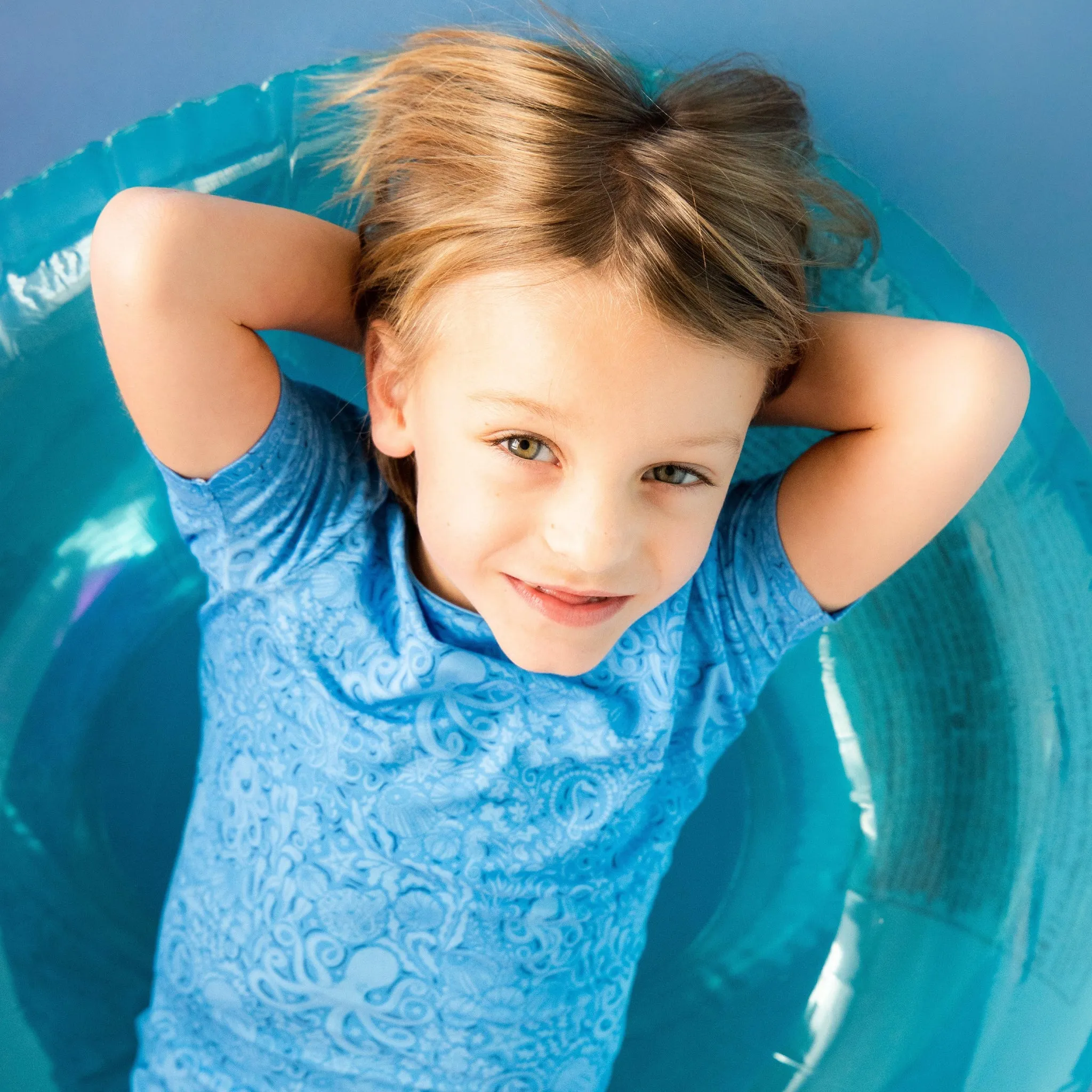 Seas The Day Blue Modal Shortie Set