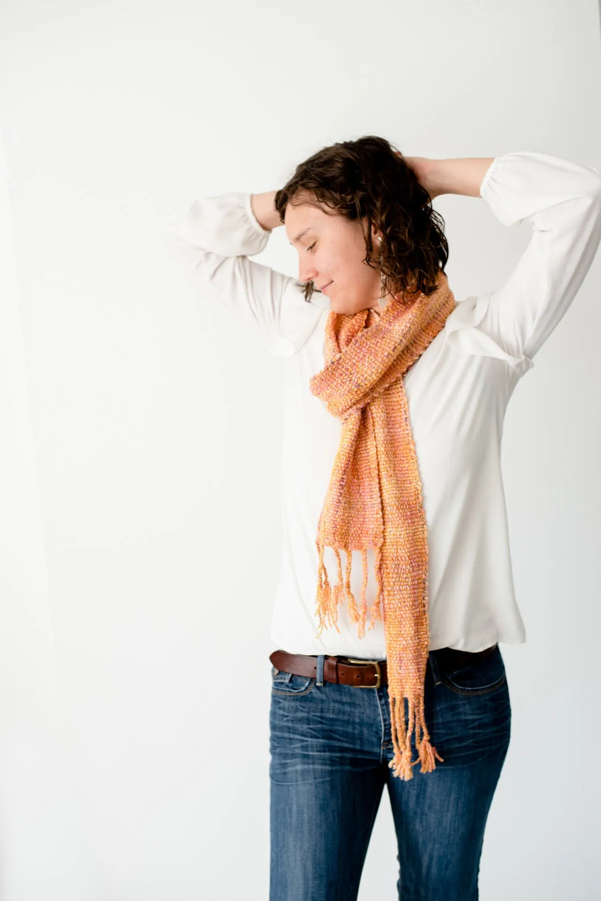 'Seashells & Sunlight' Handwoven Scarf