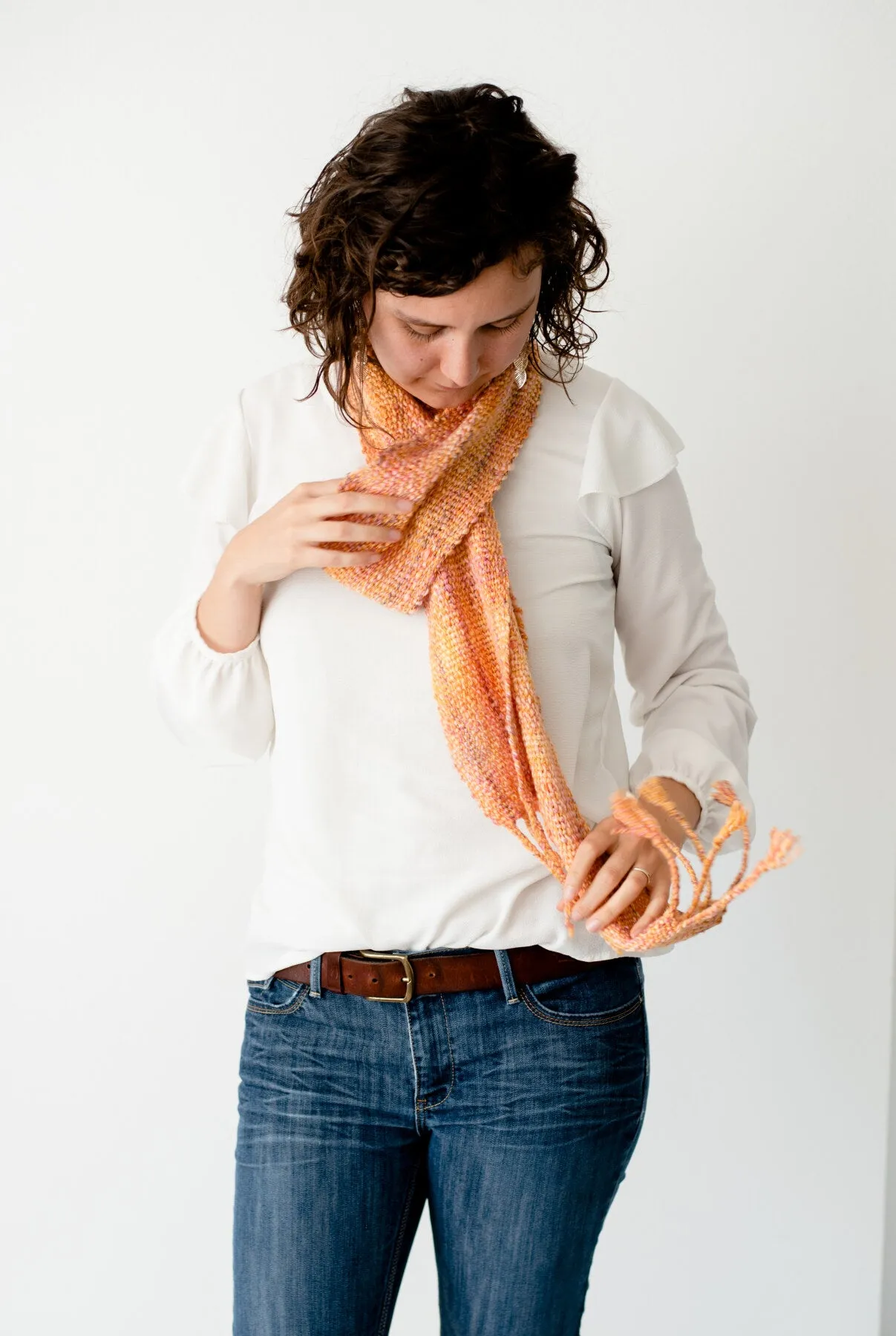 'Seashells & Sunlight' Handwoven Scarf