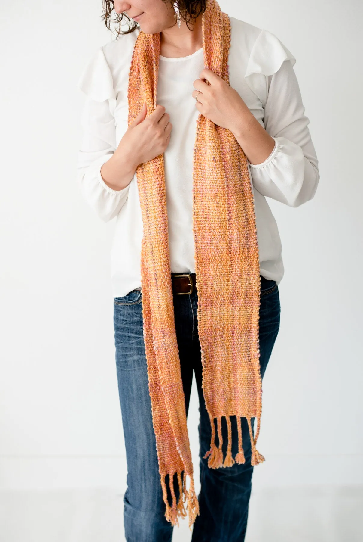 'Seashells & Sunlight' Handwoven Scarf