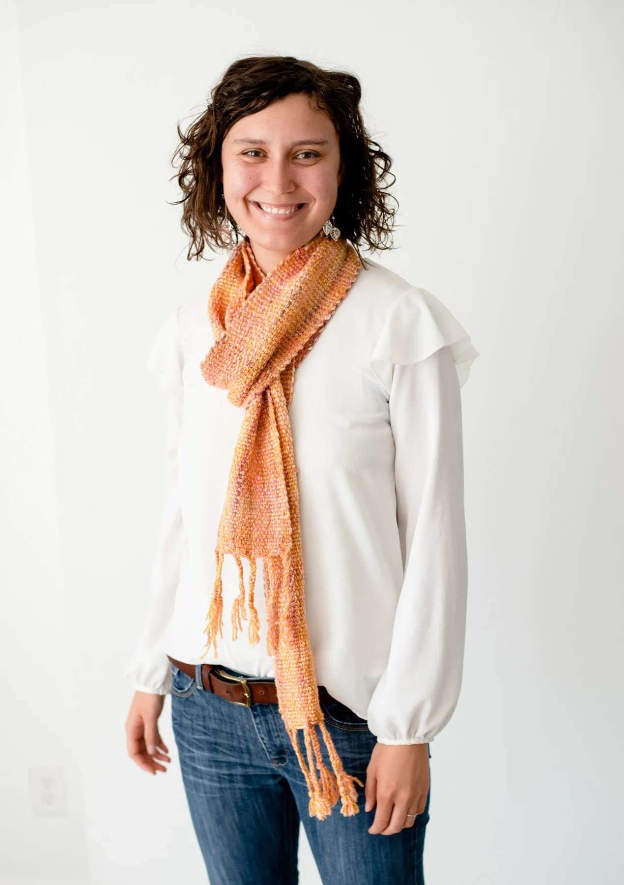 'Seashells & Sunlight' Handwoven Scarf