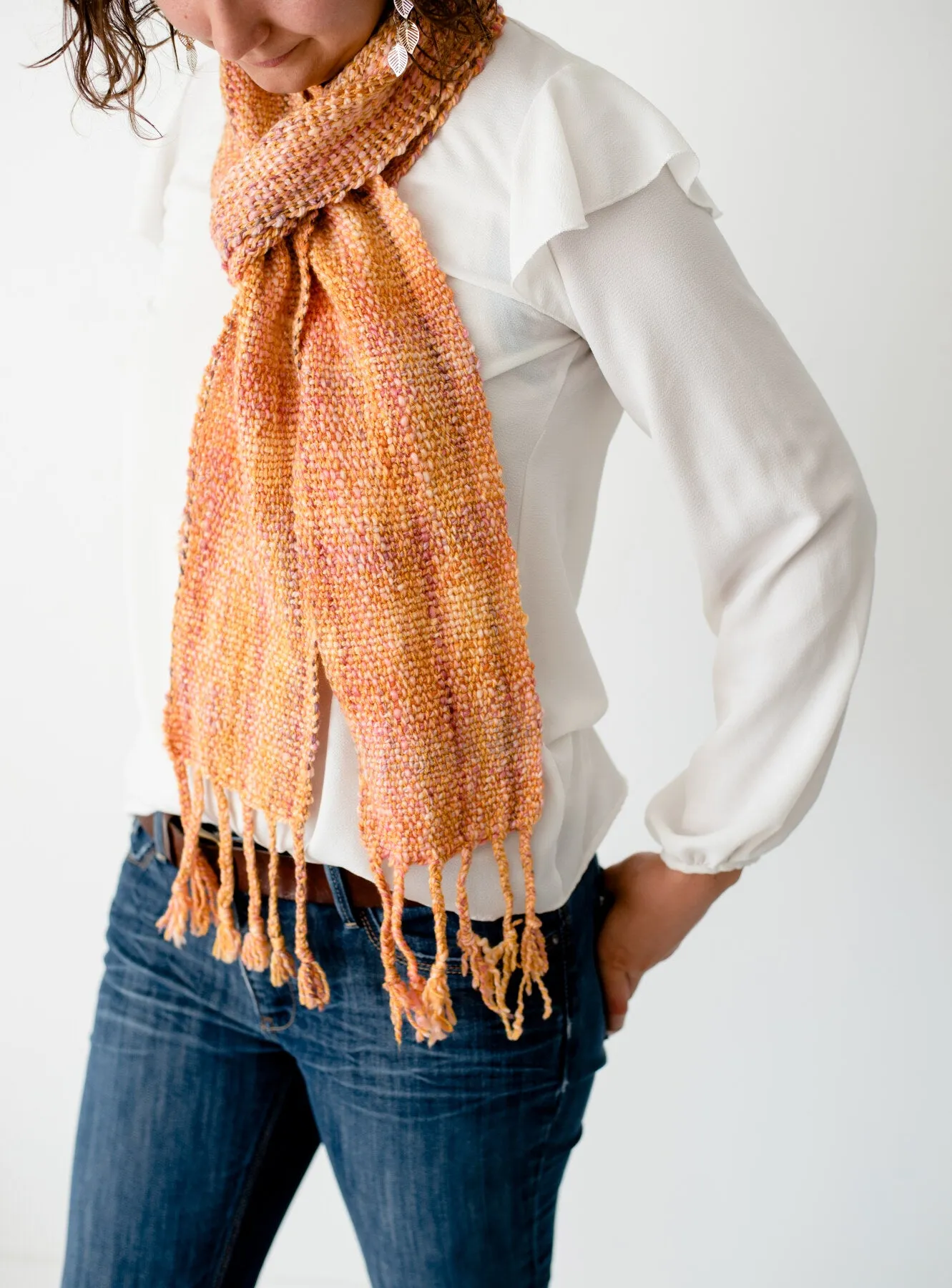 'Seashells & Sunlight' Handwoven Scarf