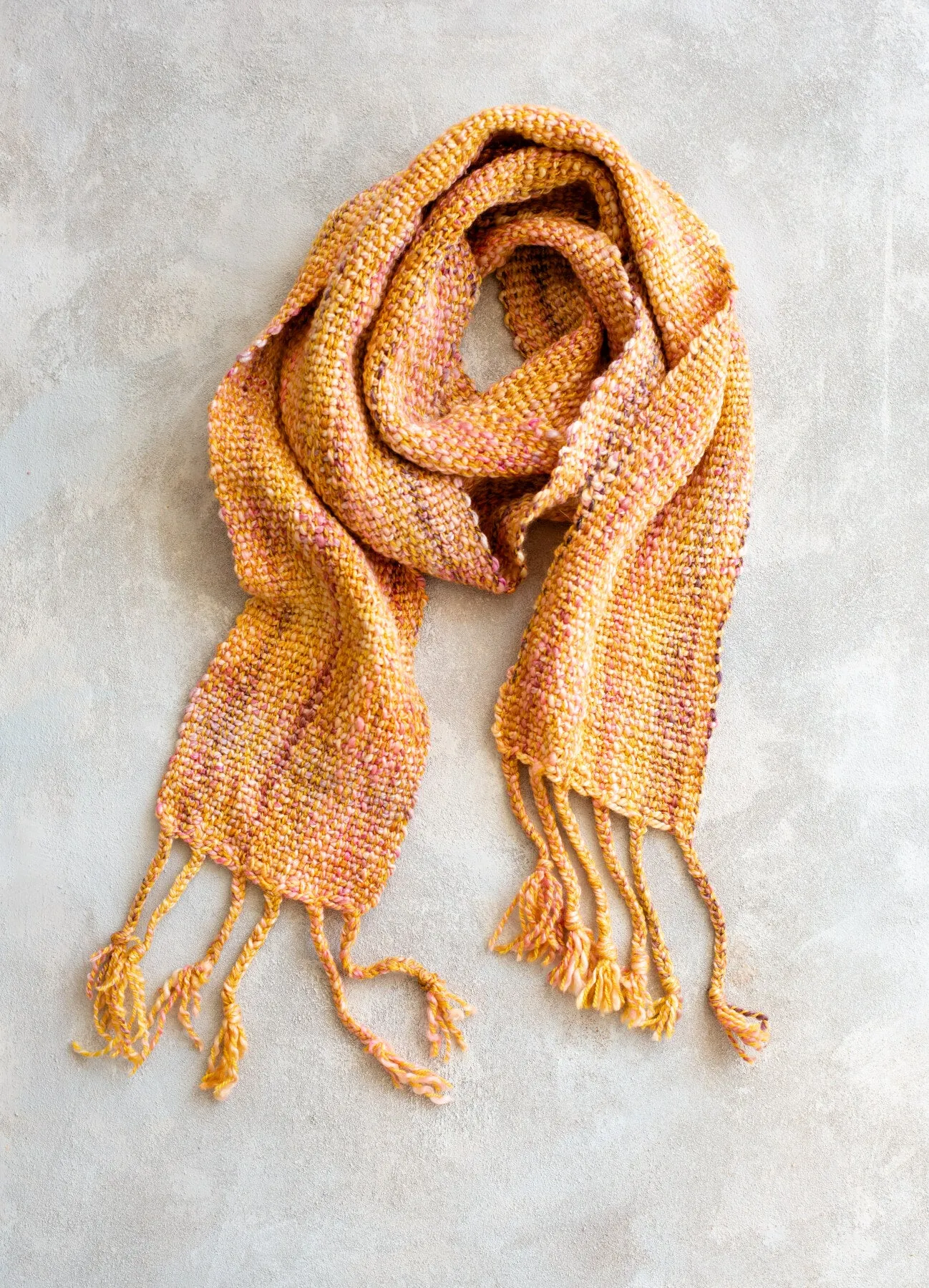 'Seashells & Sunlight' Handwoven Scarf