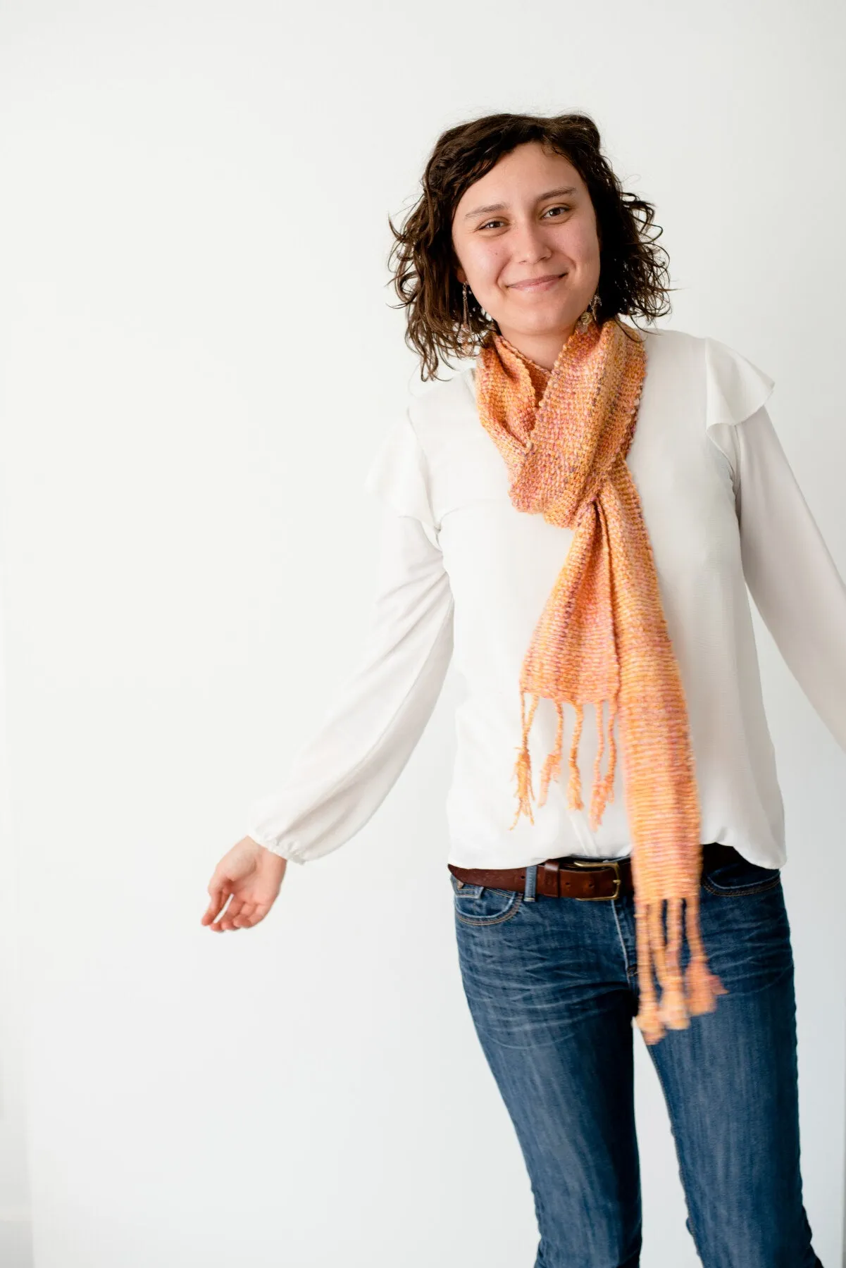 'Seashells & Sunlight' Handwoven Scarf