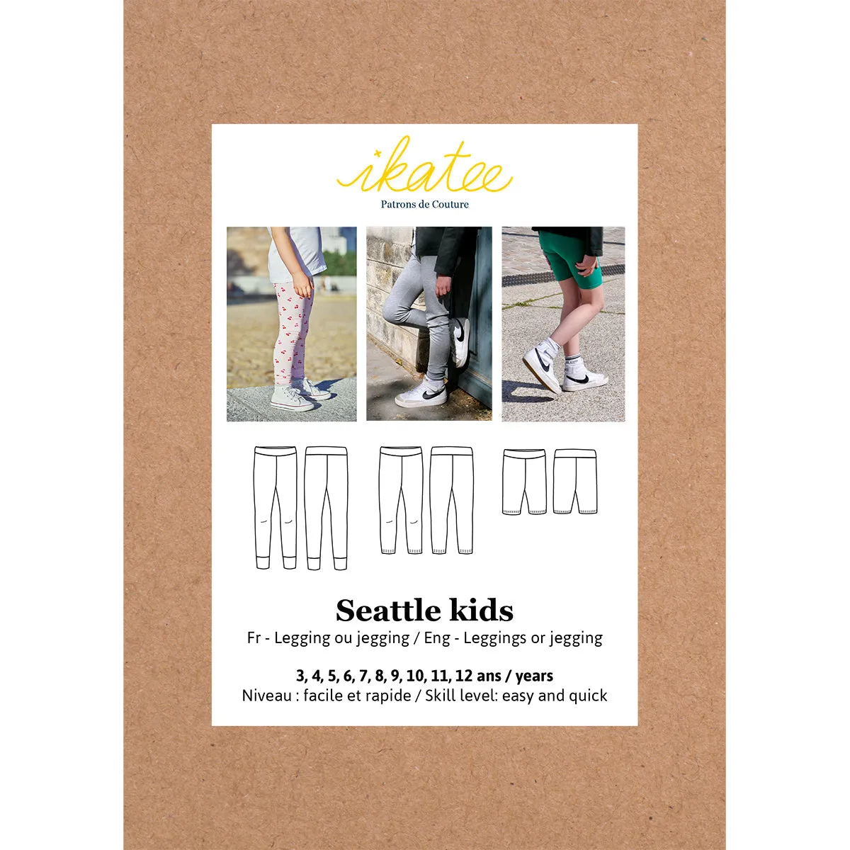 SEATTLE Kids Legging Jegging - 3-12Y - Paper Sewing Pattern